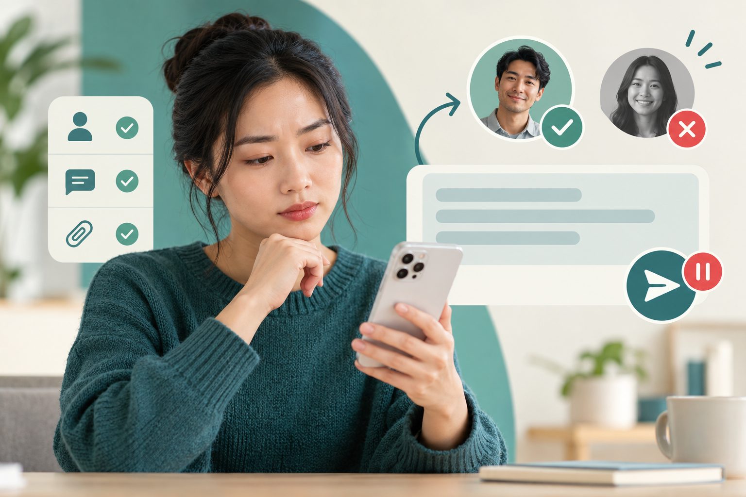 误发消息后暂停并核对会话对象
