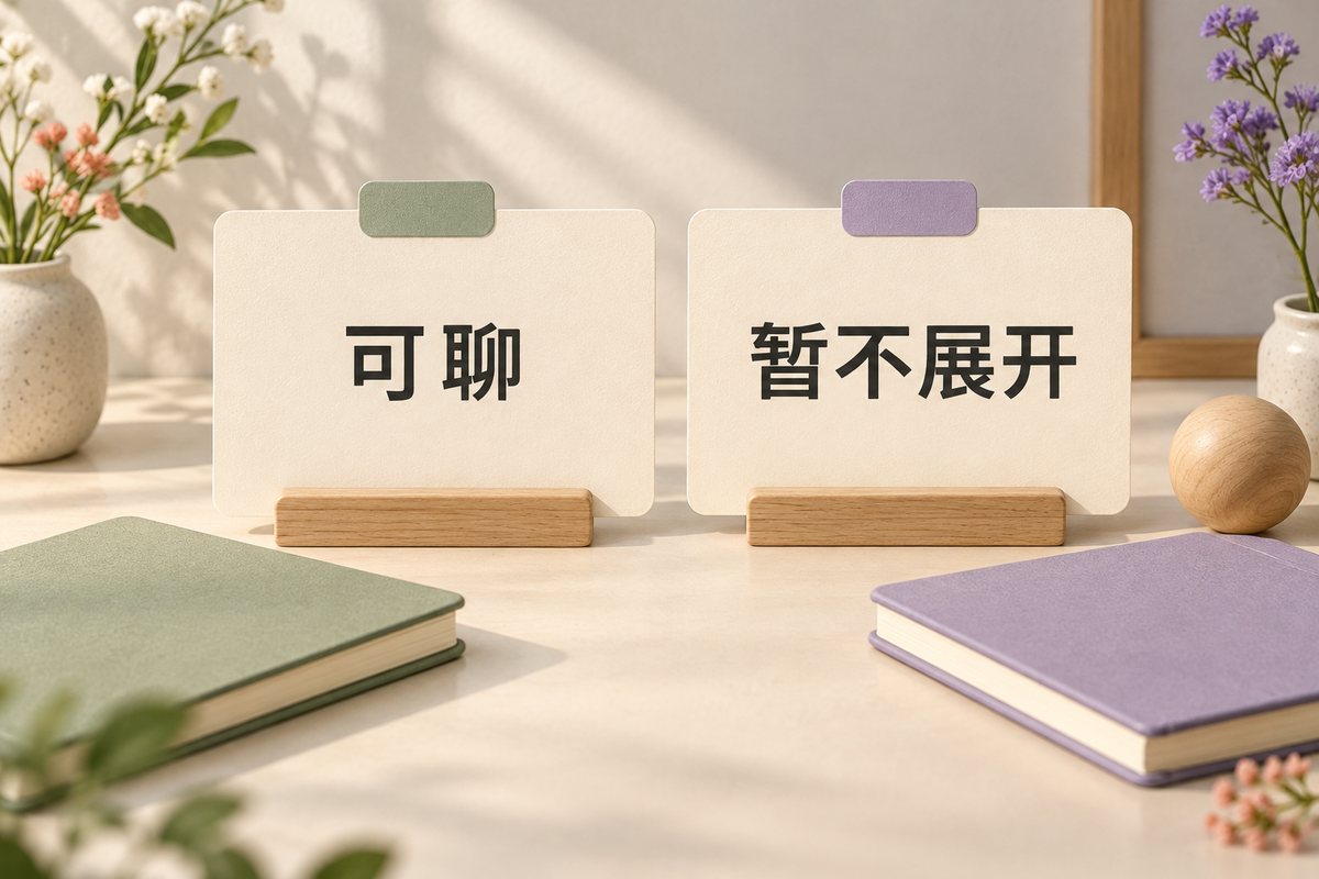 可聊与暂不展开两张边界卡分开放置